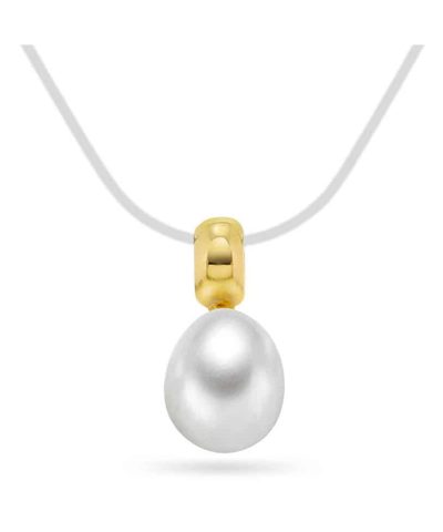 Anheng i gull med ferskvannsperle