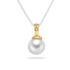 Anheng i gull med ferskvannsperle
