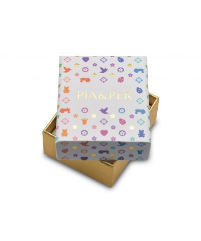 Alternative view of Pia & Per - Halskjede i sølv - Grønn dinosaurus