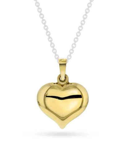 Alternative view of Gullhjerte,massivt, flat bak, norsk produsert