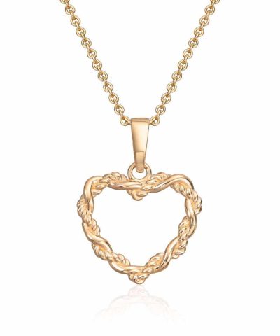 Anheng Hjerte 14K gult gull