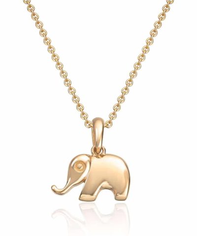 Anheng Elefant i 14K gult gull
