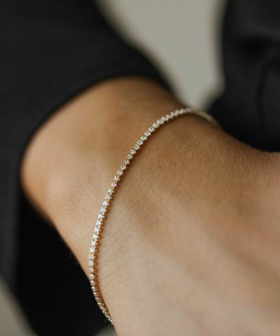 Alternative view of Tennisarmbånd i gult gull med diamant 1,00 ct TWSI