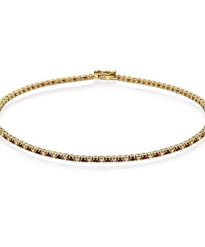 Tennisarmbånd i gull m/dia 0,40 ct WSI