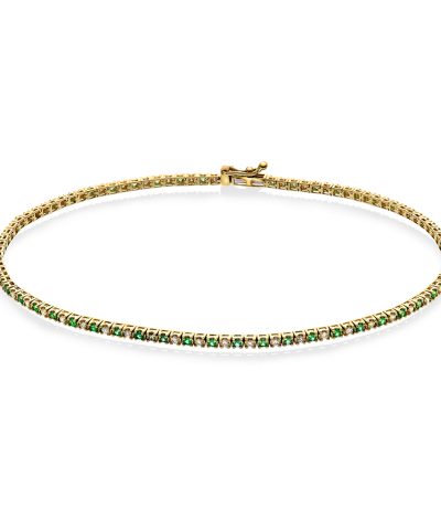 Tennisarmbånd i gull m/dia 0,40 ct WSI