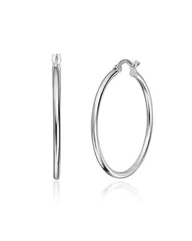 Øreringer i Rhodinert Sølv 2x35mm