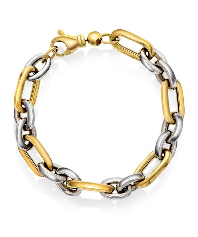 Armbånd i gult og hvitt gull