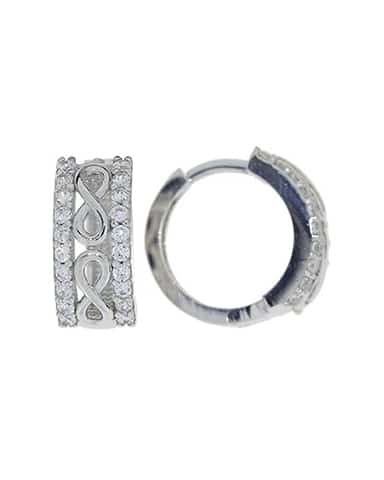 Øreringer i Sølv med evghetstegn