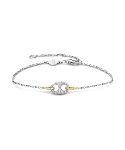 Ti Sento - Milano gold-plated silver coffee bean token bracelet 2982ZY