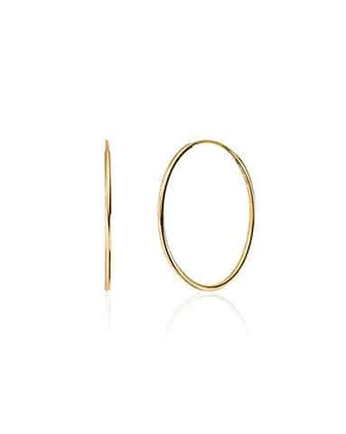 Øreringer i forgylt Sølv 1.2x30mm