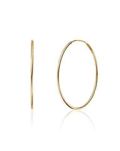 Øreringer i forgylt Sølv 1.2x40mm