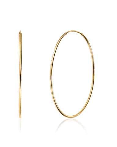 Øreringer i forgylt Sølv 1.2x50mmm