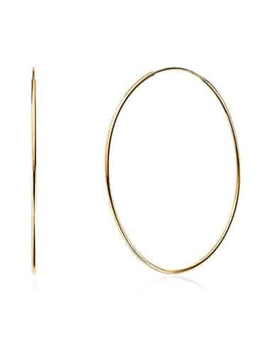 Øreringer i forgylt Sølv 1.2x60mm