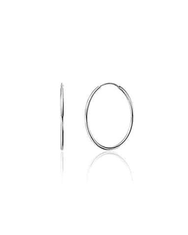 Øreringer i Rhodinert Sølv 1.2x25mm