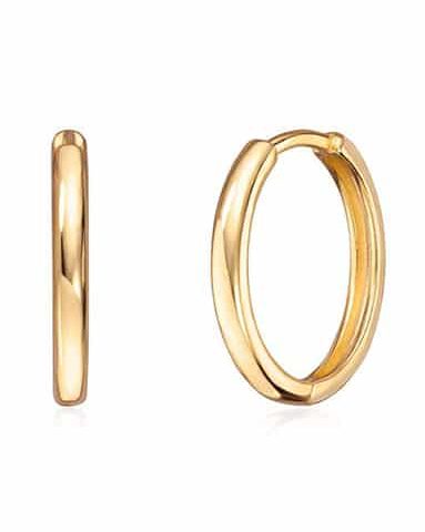 Øreringer i Forgylt Sølv 2.5x17.8mm