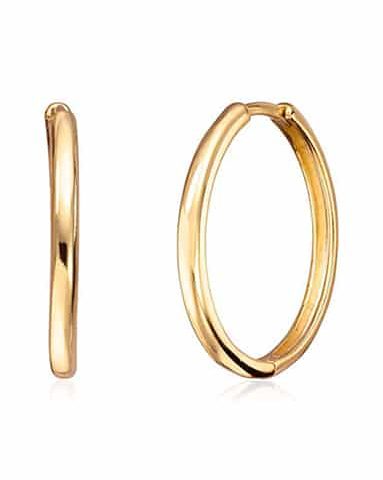 Øreringer i Forgylt Sølv 2.5x22.9mm