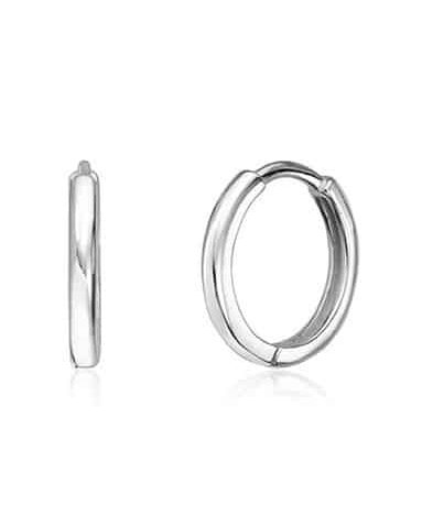 Øreringer i Rhodinert Sølv 2.2x14.4mm