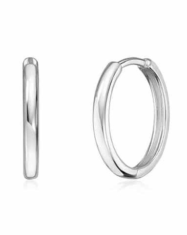 Øreringer i Rhodinert Sølv 2.5x17.8mm