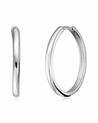 Øreringer i Rhodinert Sølv 2.5x22.9mm