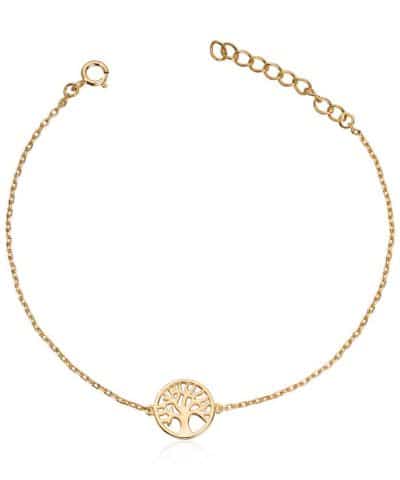 Armbånd Livets tre i sølv forgylt