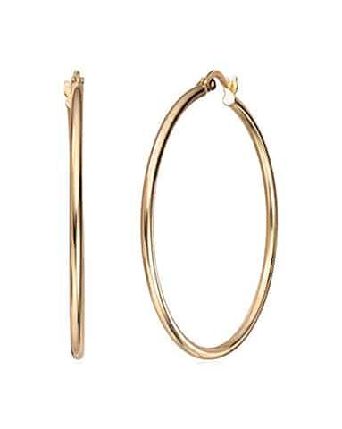 Øreringer i Forgylt Sølv 2x45mm