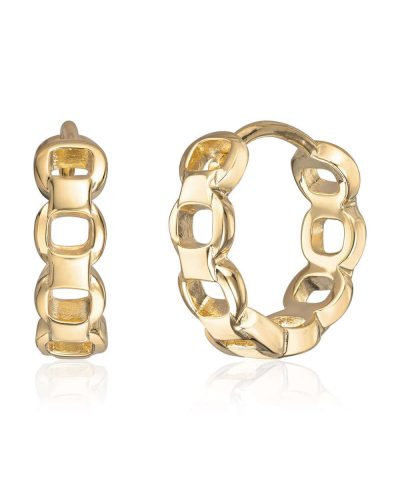 Øreringer i sølv forgylt