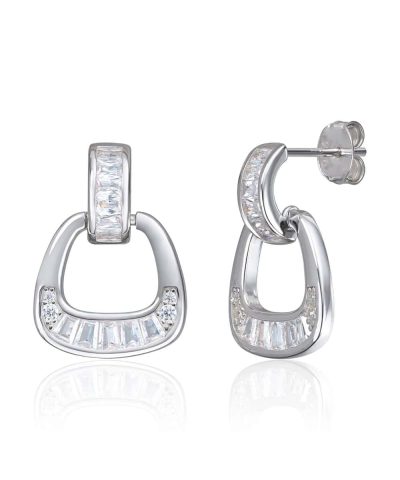 Ørepynt i sølv rhodinert med Cz