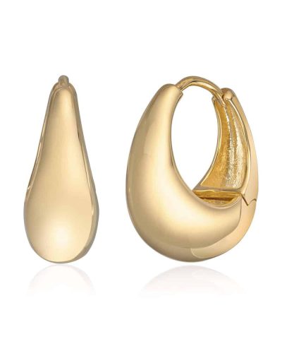 Chunky Øreringer i sølv forgylt