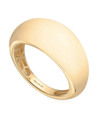 Ring "Old money" i sølv forgylt