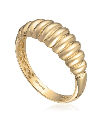 Ring "Old money"i sølv forgylt