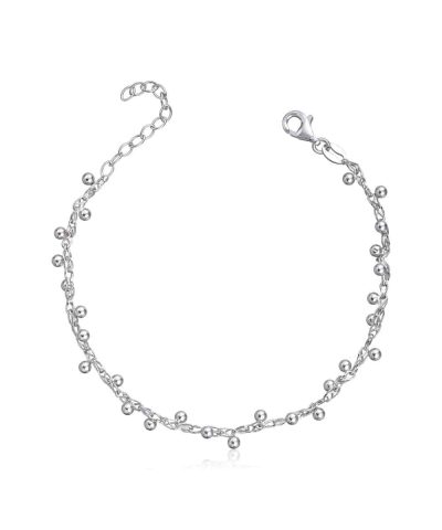 Armbåndmed kuler i sølv 925 rhodinert