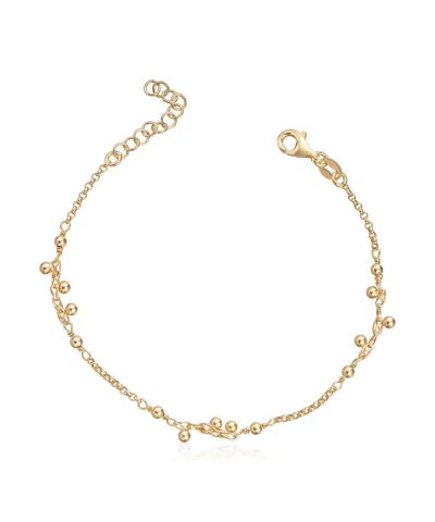 Armbånd med kuler i sølv 925 forgylt