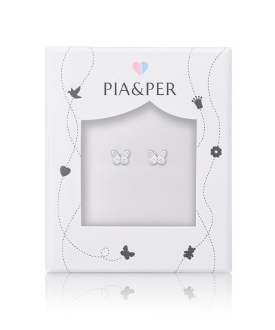 Alternative view of Pia&Per ØRESTIKK,  SOMMERFUGL HVIT