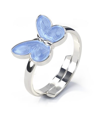 Pia&Per RING,SOMMERFUGL BLÅ