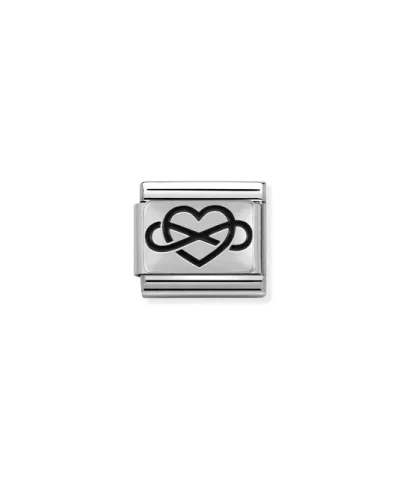 Charm, Composable Link, Silver Infinity Heart