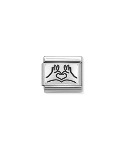 Charm, Composable Link, with Heart Hands