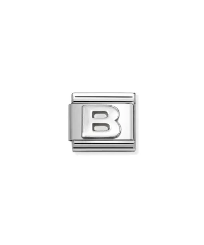 Charm, Composable Link, Letter B, silver