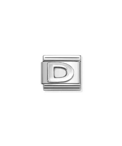 Charm, Composable Link, Letter D, silver