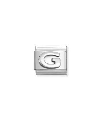 Charm, Composable Link, Letter G, silver