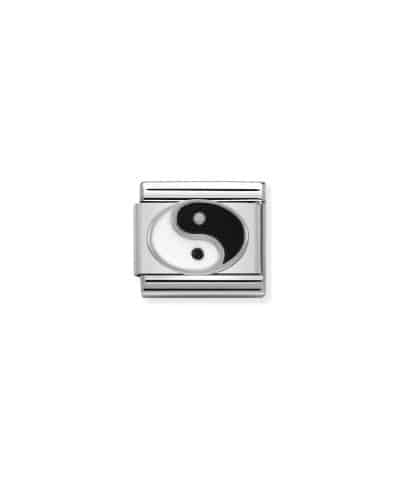 Composable Classic SYMBOLS in stainless steel, enamel and 925 sterling silver Ying Yang