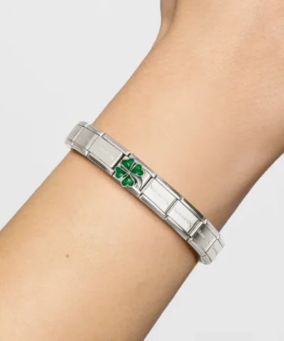 Alternative view of Composable Classic Link, Green Four-Leaf Clover