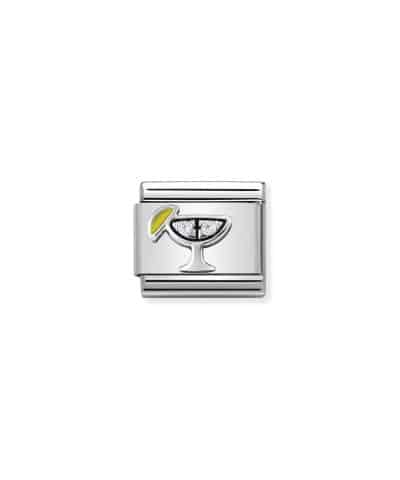 Composable CL SYMBOLS steel, Cubic zirconia and 925 sterling silver Cocktail with White CZ