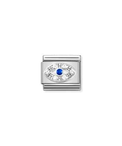 Composable CL SYMBOLS steel, Cubic zirconia and 925 sterling silver Eye