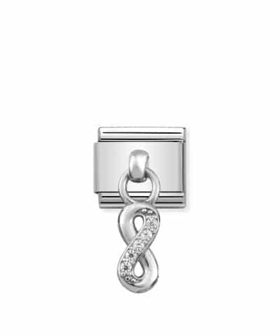 Composable Classic CHARMS stainless steel and 925 sterling silver Infinity