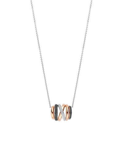 Ti Sento Honeycomb Crossover Necklace