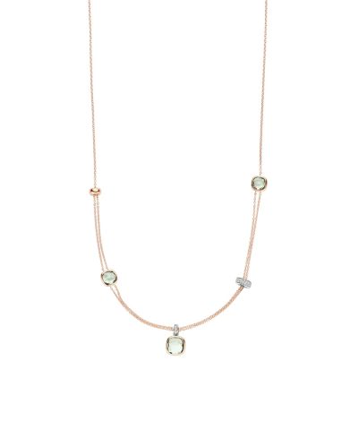 Ti Sento Layered Cushion Necklace