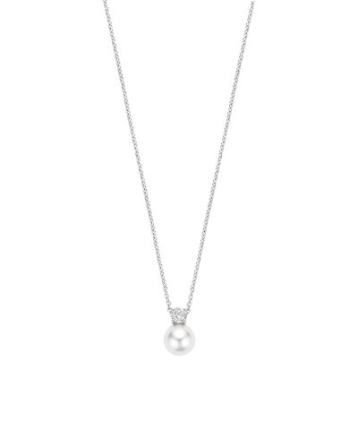 Ti Sento Zirconia Pearl Necklace