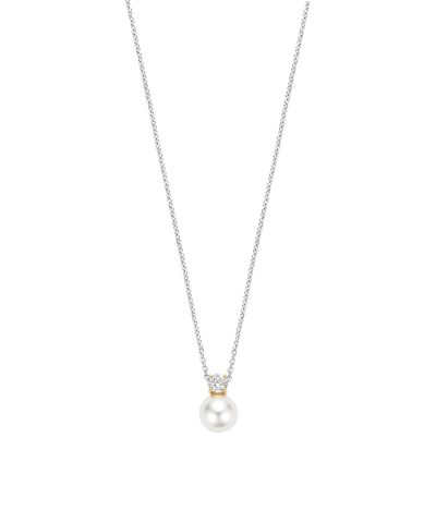 Ti Sento Zirconia Pearl Necklace