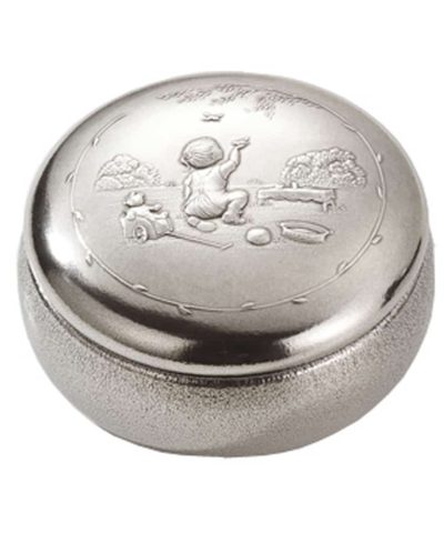 EIK Barn - Liten fugl smykkeskrin i tinn