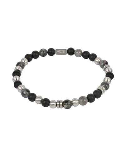 Arock armbånd Eddie svart stål onyx